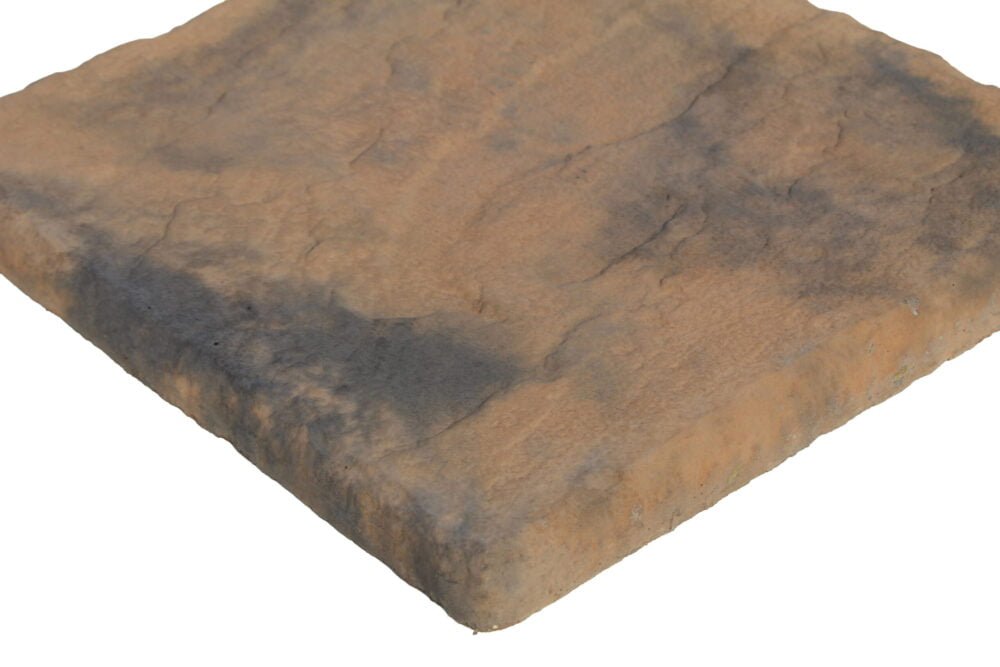Old York style dark calder brown colour concrete paving slabs